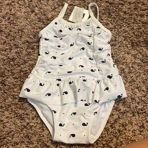 NWT Janie and Jack swimsuit Whale 12/18 months